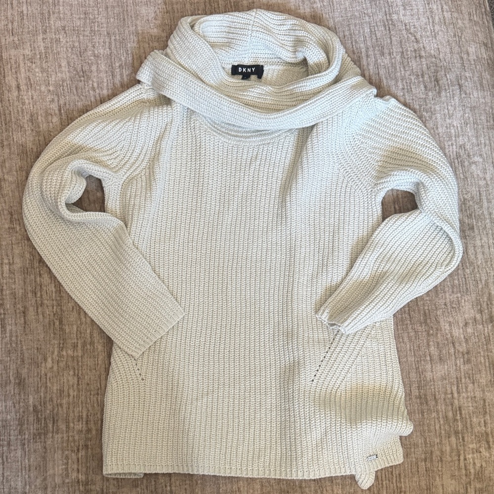 DKNY Soft Cream Cowl Neck Sweater